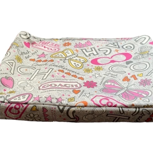 EUC Like new Authentic Coach Poppy Bandana Graffiti Butterfly Laptop Bag - Picture 8 of 8
